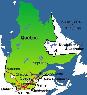 Quebec karte