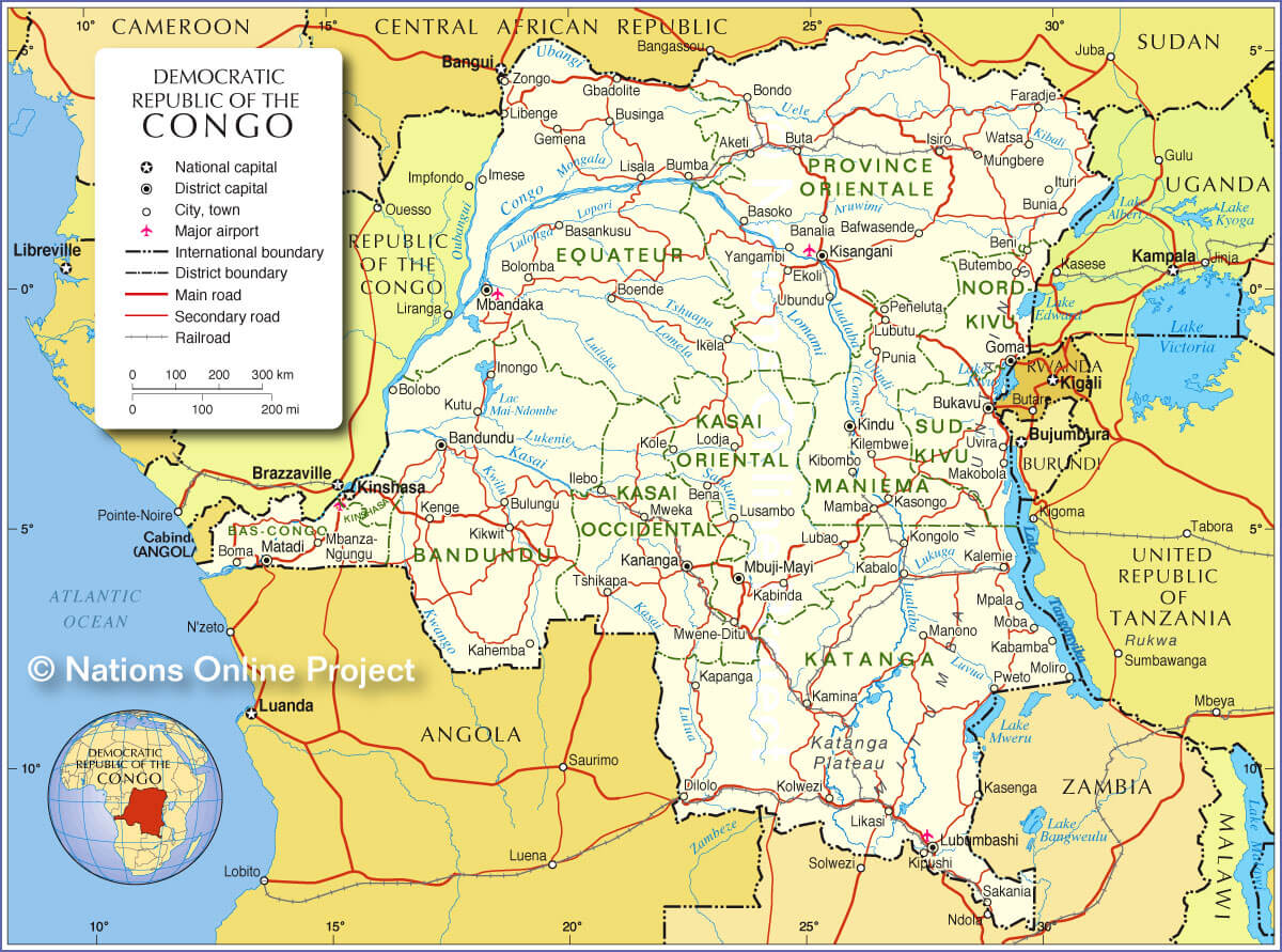 Kongo Mapa Kongo Karte - Kongo