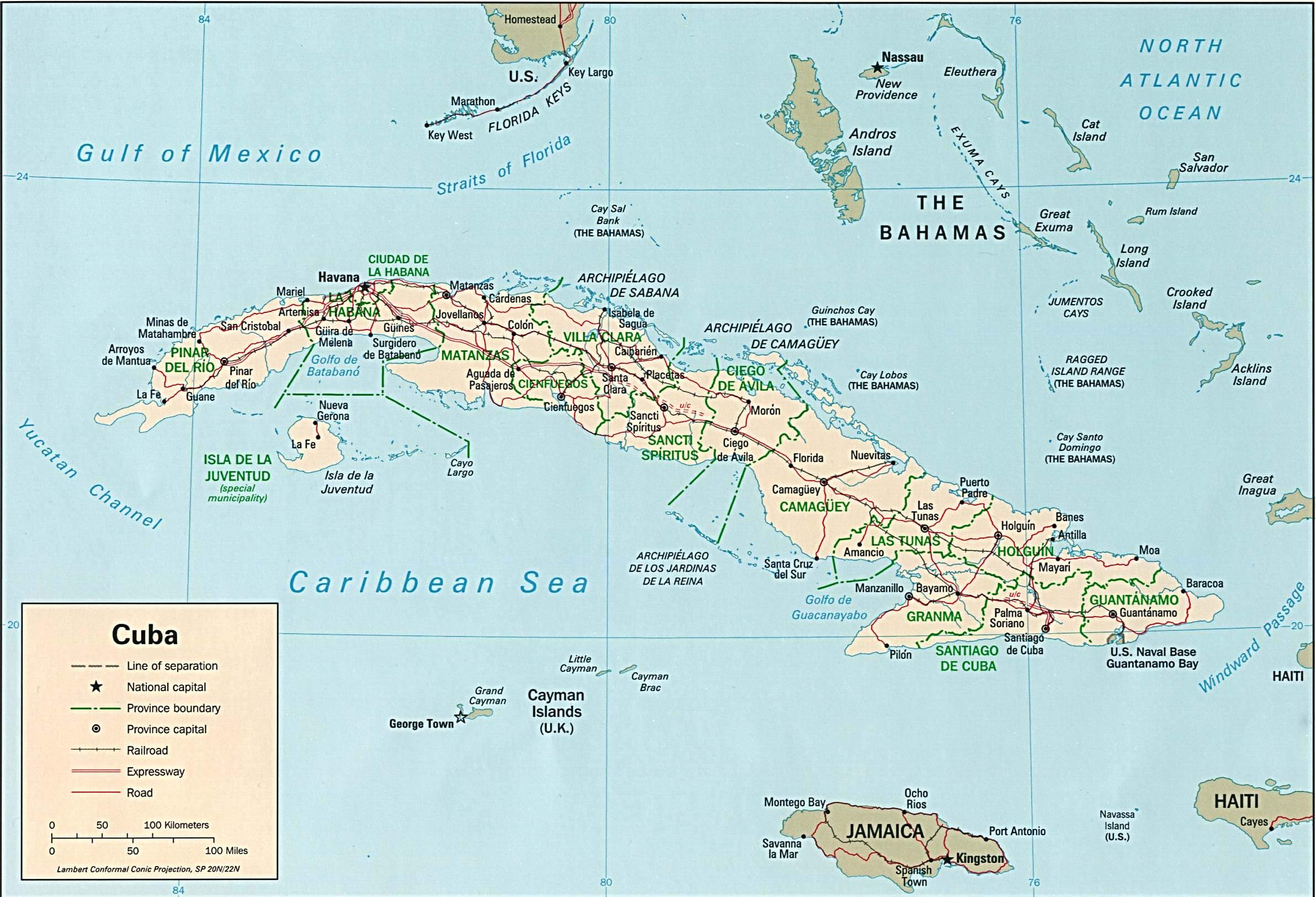 kuba politisch karte 1994