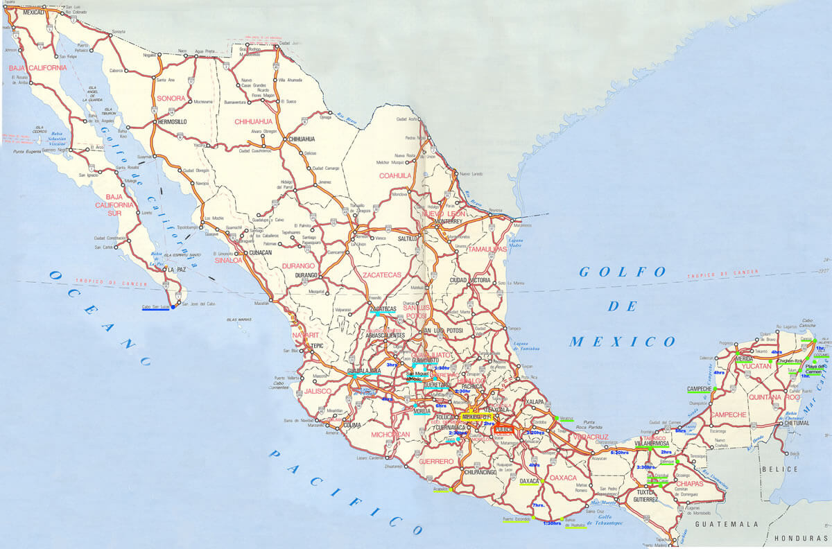 mexiko strase karte