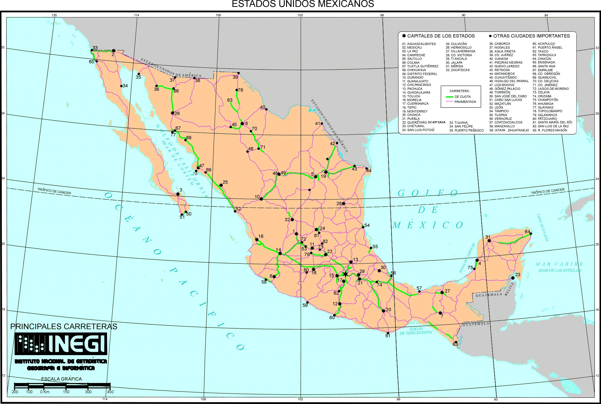 mexiko strase karten
