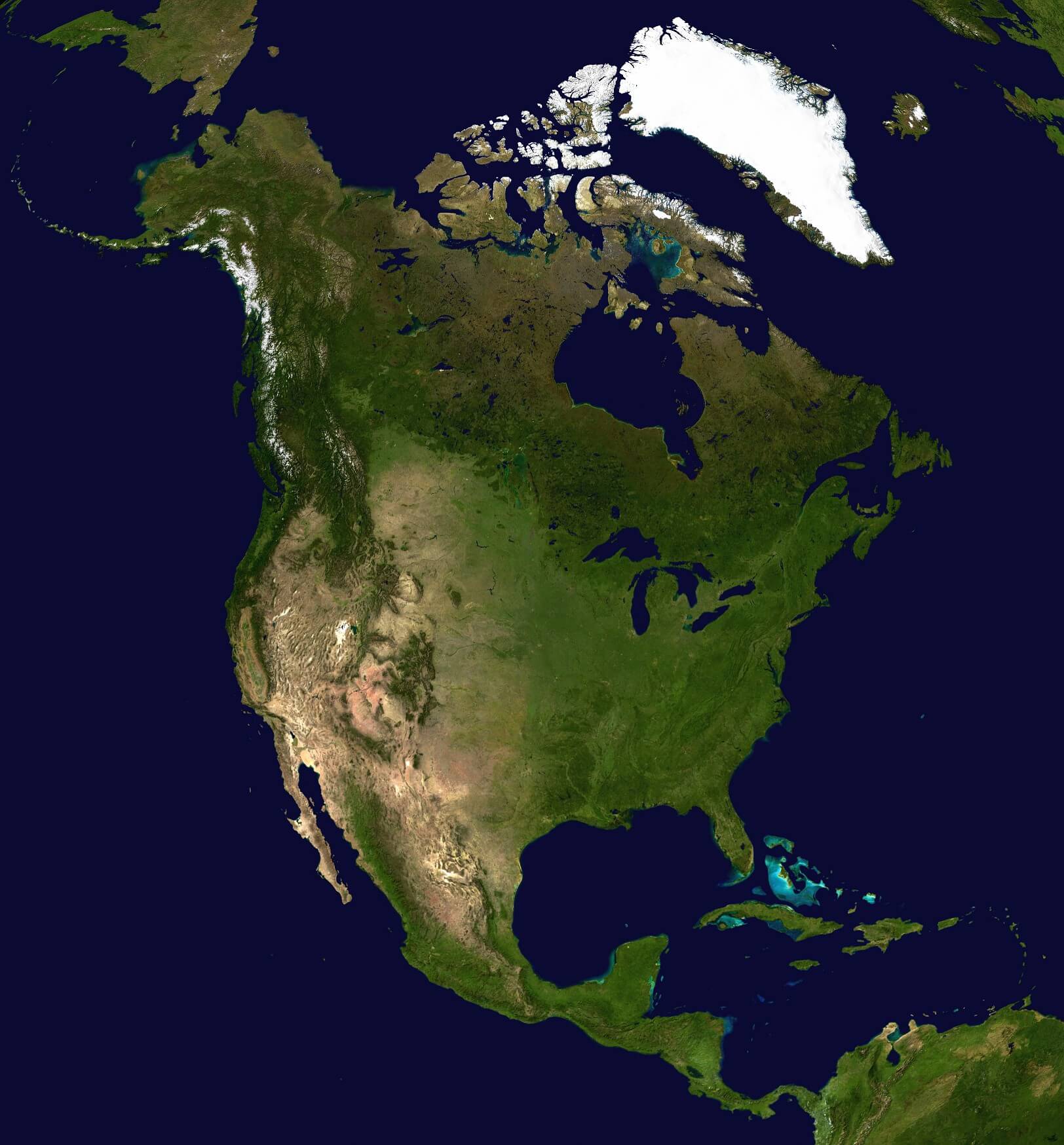nordlich amerika satellit bild