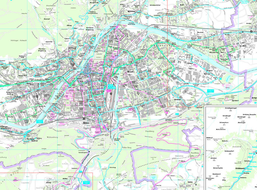 Innsbruck stadt karte