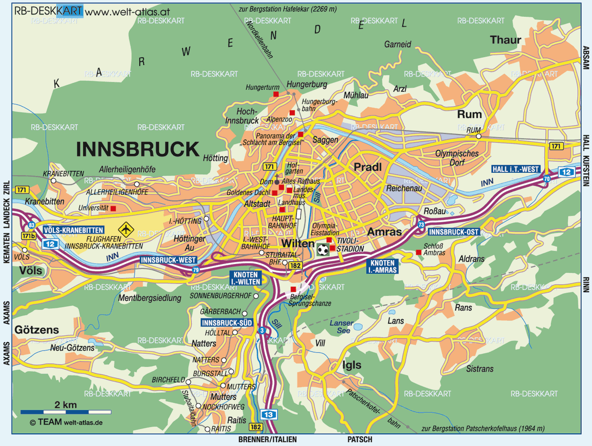 strase karte von Innsbruck