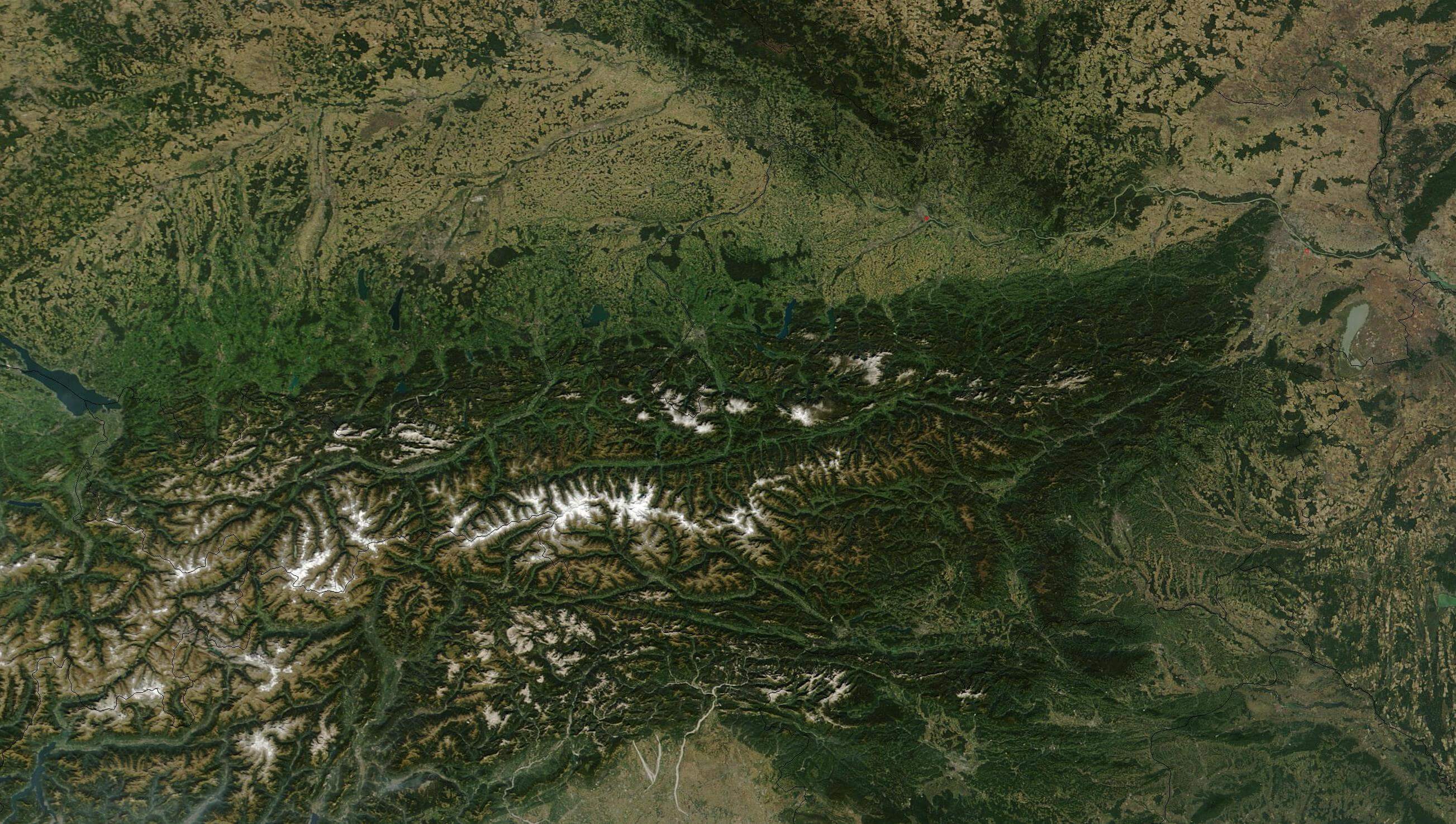 satellit bild von osterreich 2003