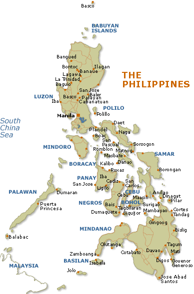 philippinen inseln karte