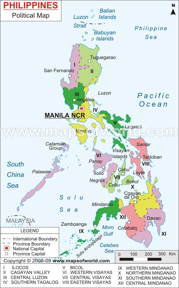 politisch karte philippinen