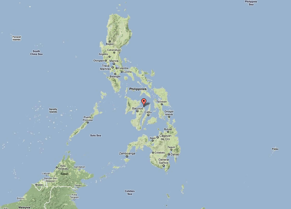 topographisch karte von philippinen