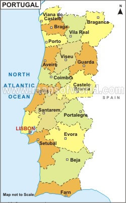karte von portugal provinzen