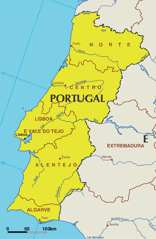 portugal land karte
