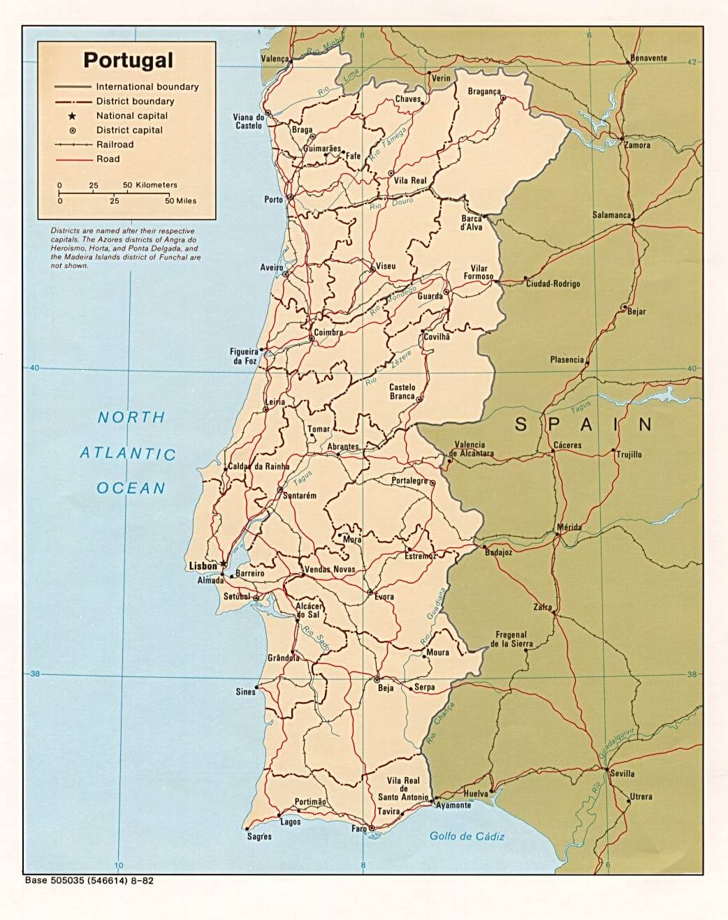 portugal politisch karte 1982