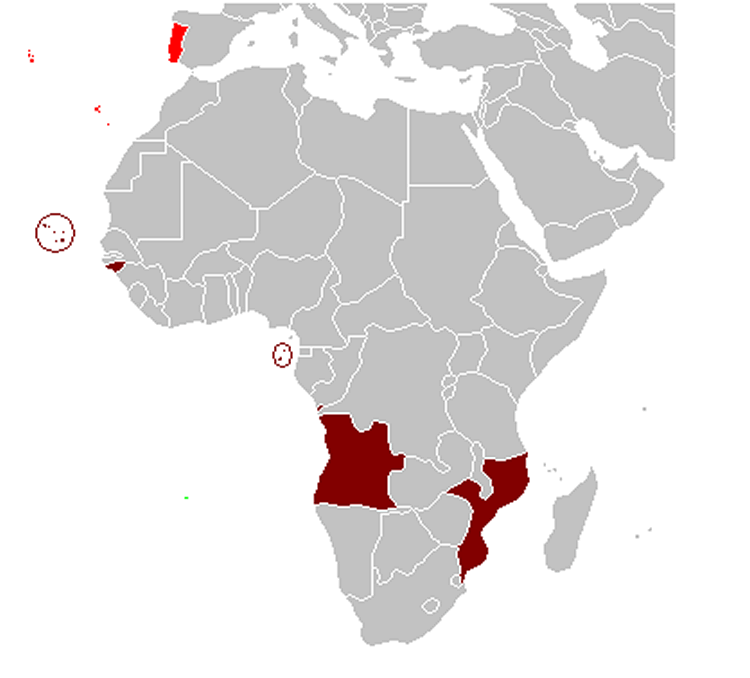 portugiesisch kolonial krieg karte