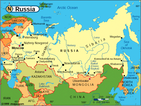 karten von russland