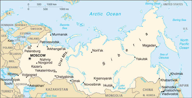 russland karte