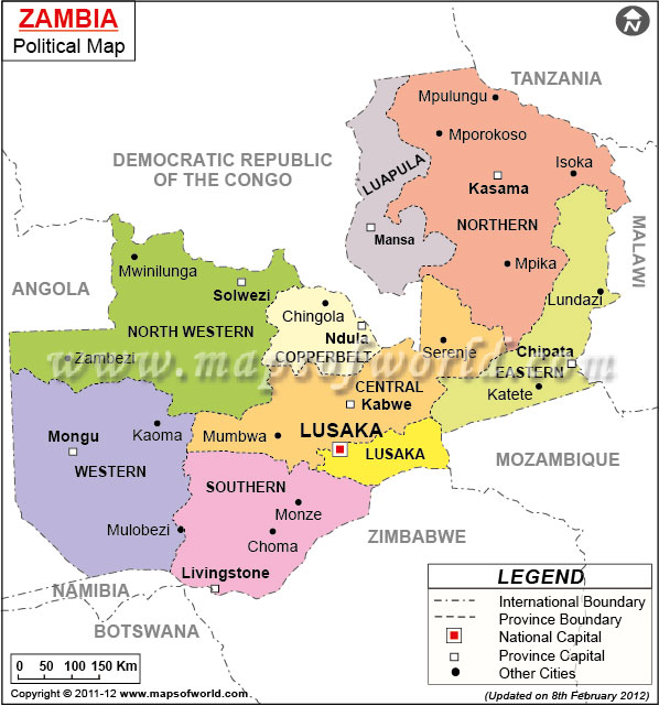 Chingola Karte - Sambia