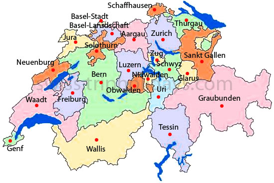 Fribourg kanton karte