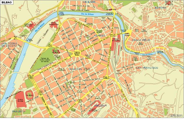 Bilbao stadt karte