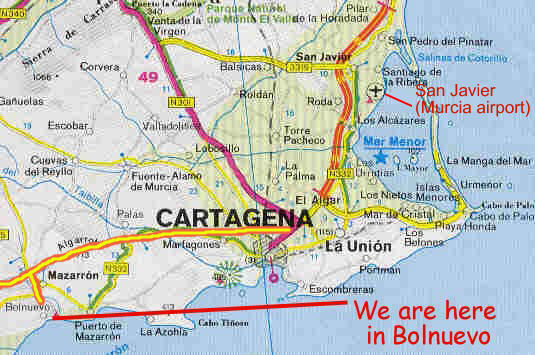 Cartagena strase karte
