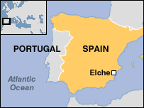 spanien Elche karte