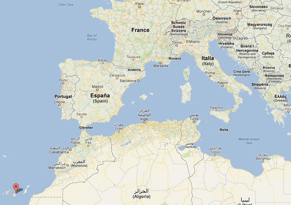 karte von Las Palmas spanien