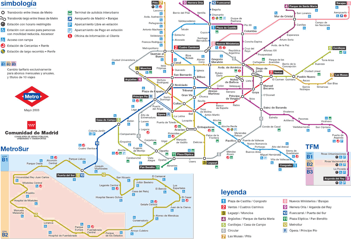 madrid metro karte