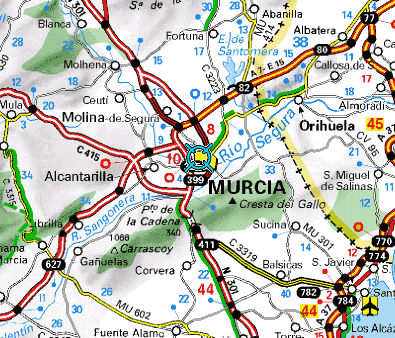 Murcia strase karte