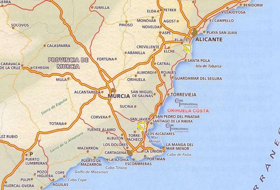 Murcia autobahn karte