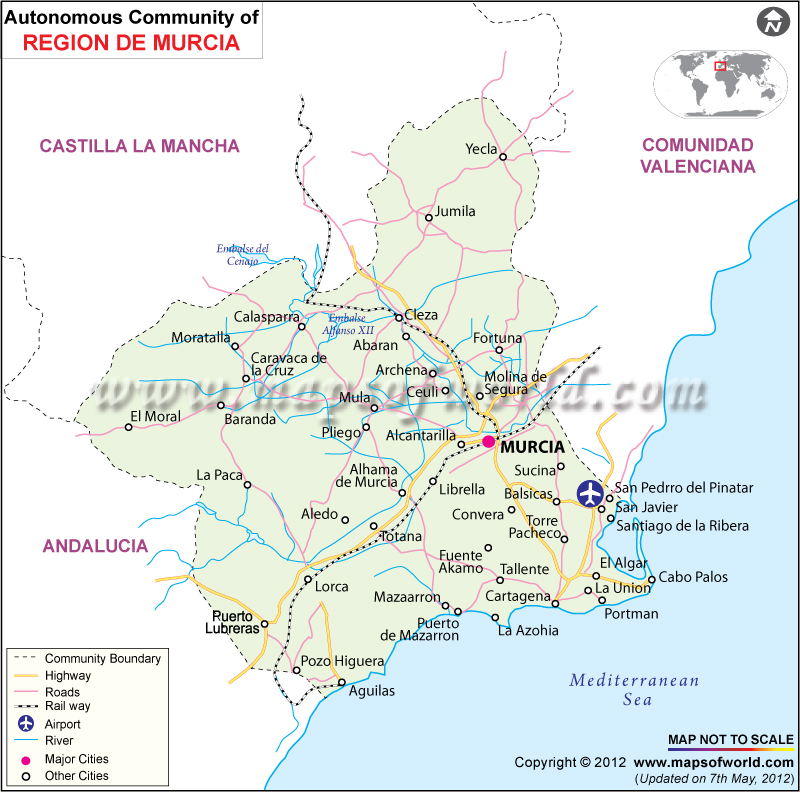 Murcia politisch karte