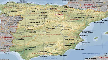 spanien karte atlas