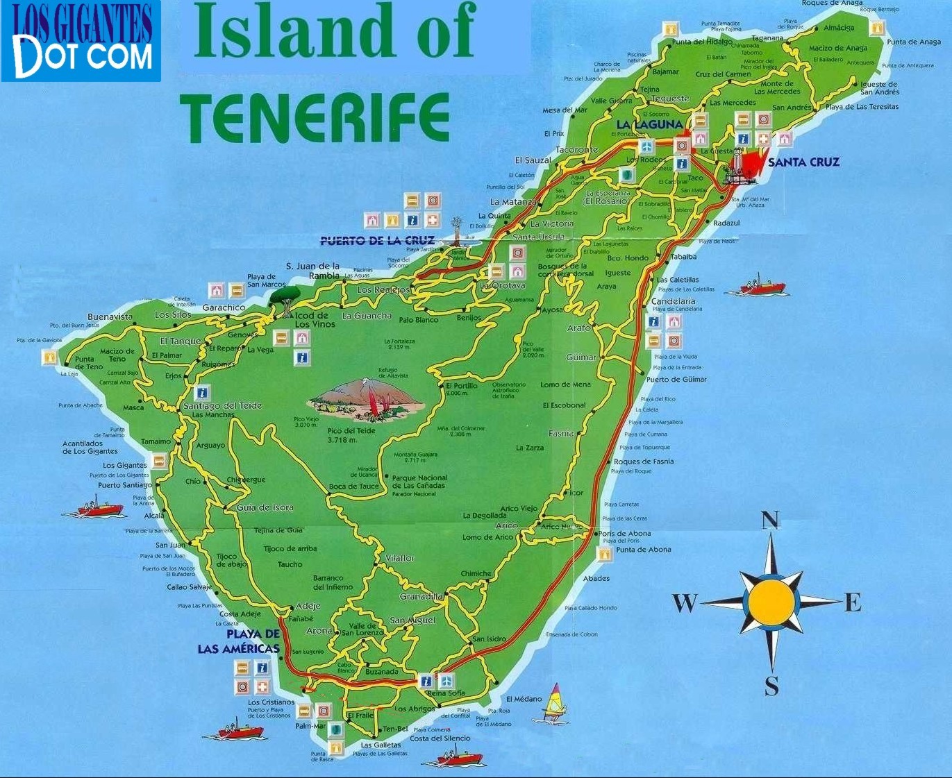 insel von Tenerife karte