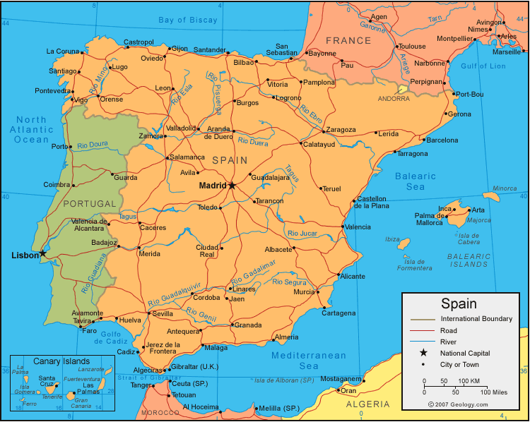 spanien karte Valladolid