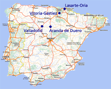 spanien karte Vitoria Gasteiz