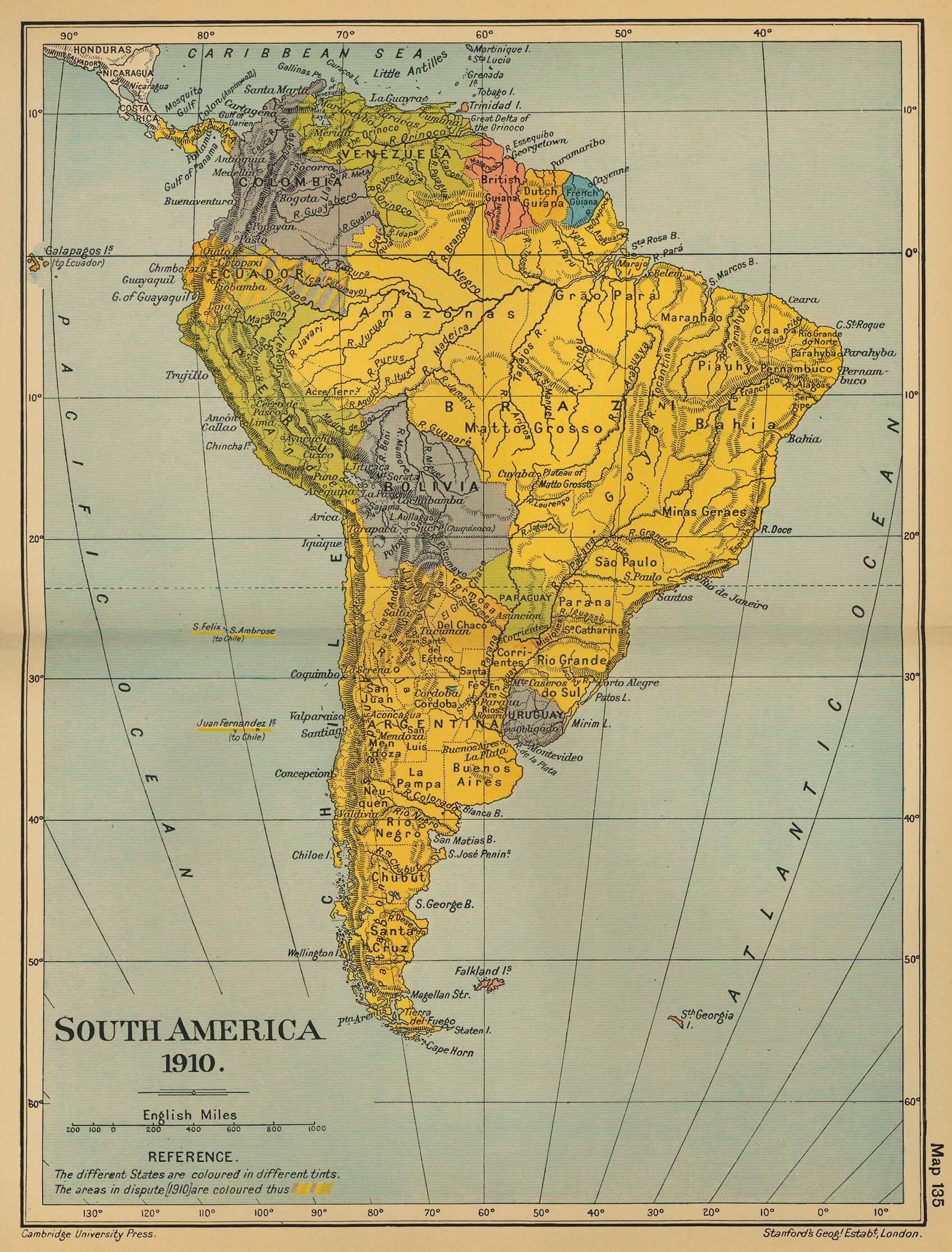 sudamerika karte 1910