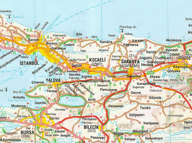 istanbul autobahnen karte