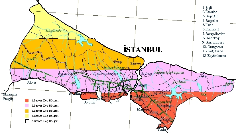 istanbul erdequake karte