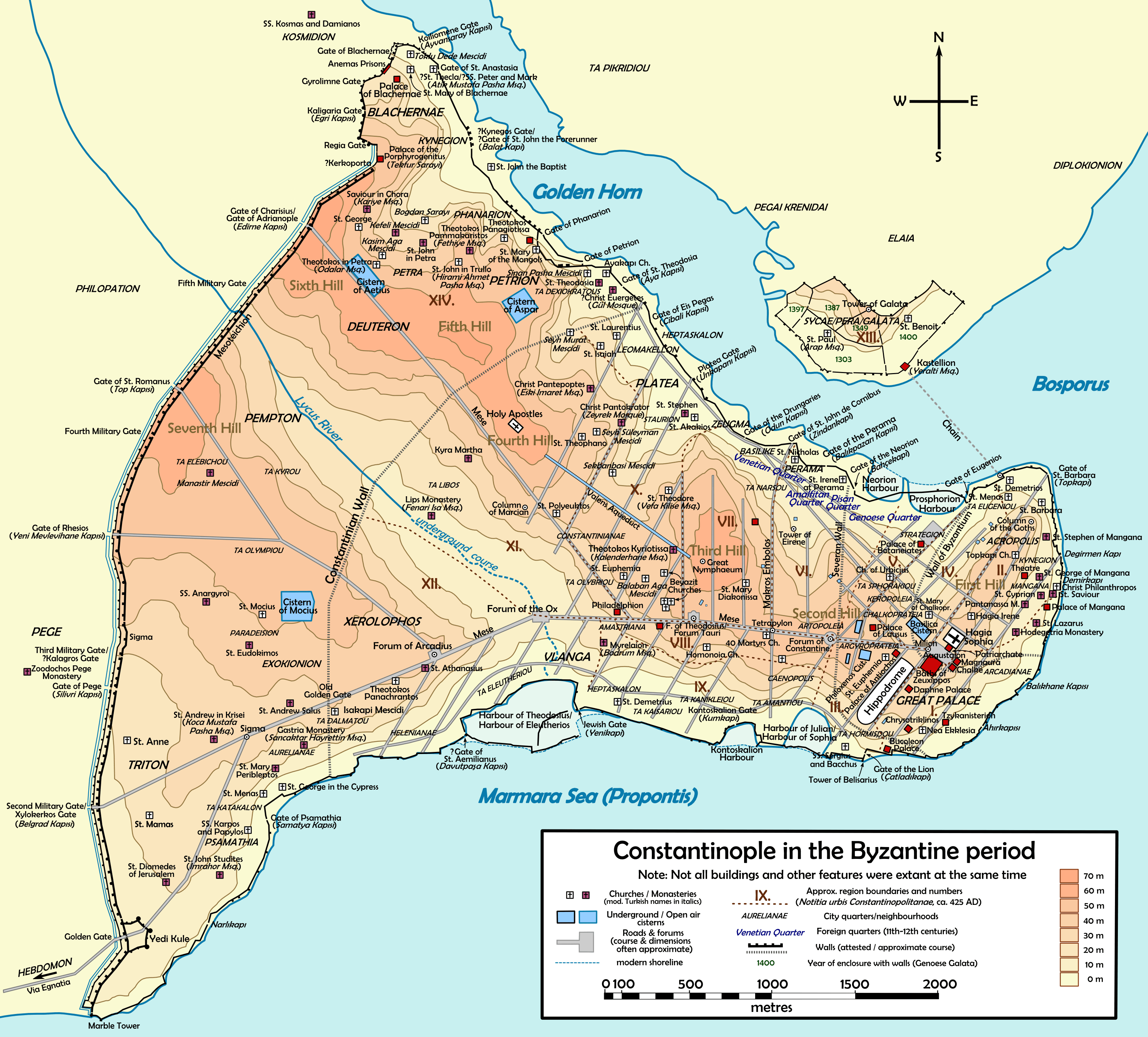 istanbul karte byzantium era