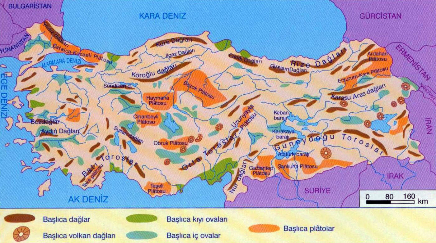 plain karte von turkei
