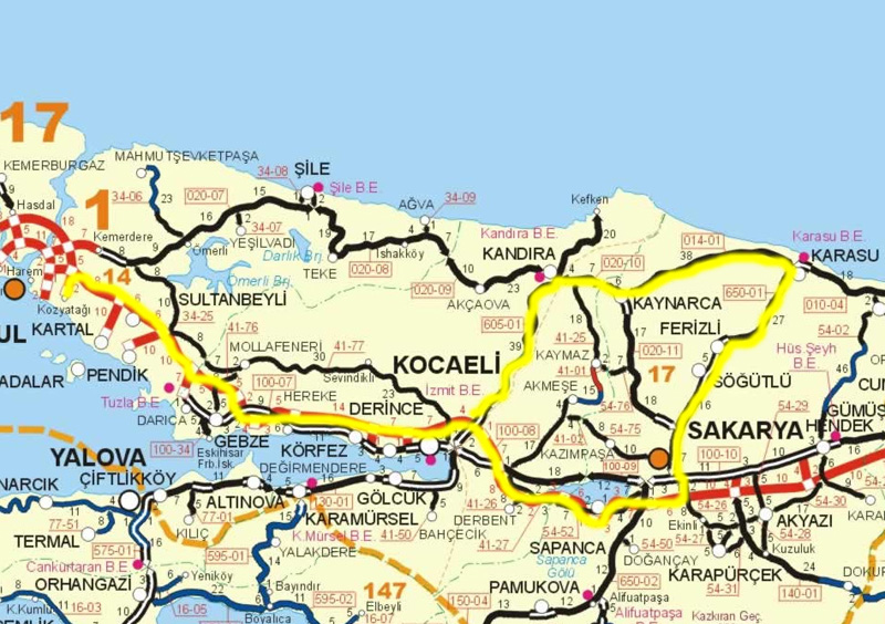 sakarya route karte