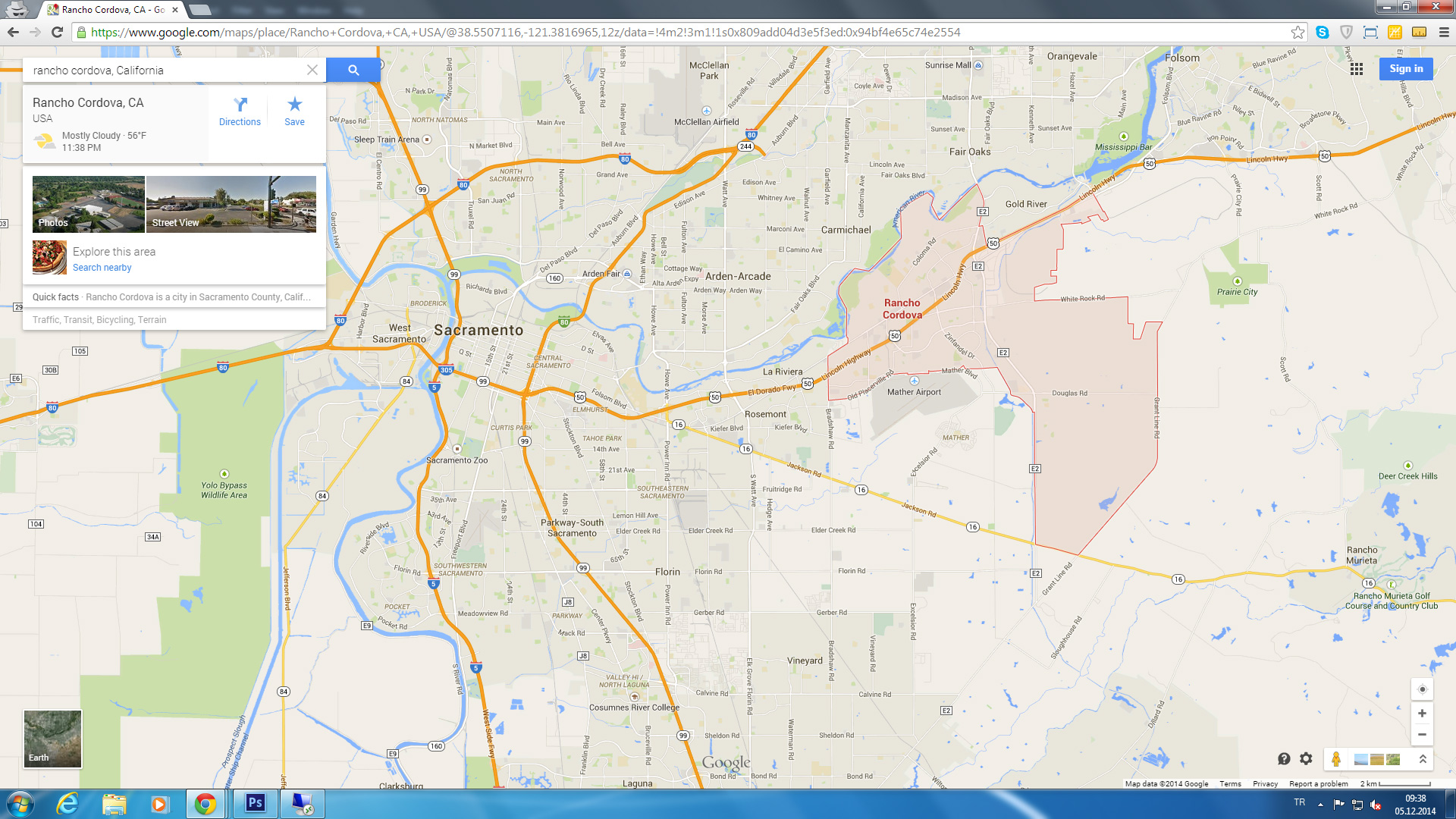 rancho cordova karte california us