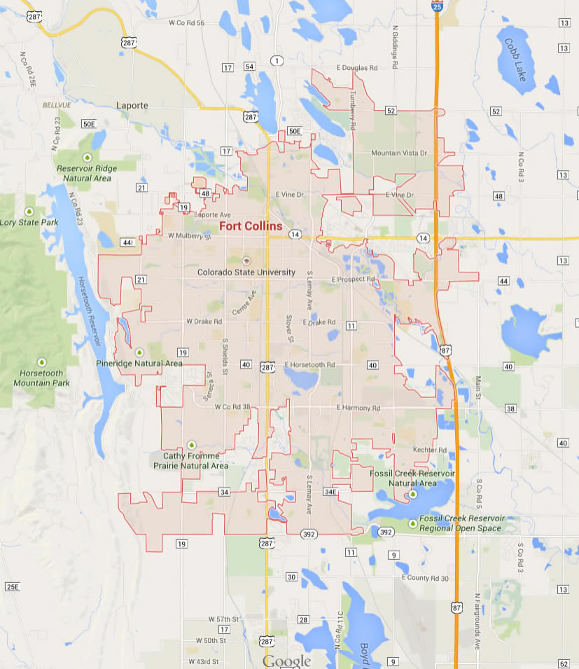 fort collins colorado karte usa