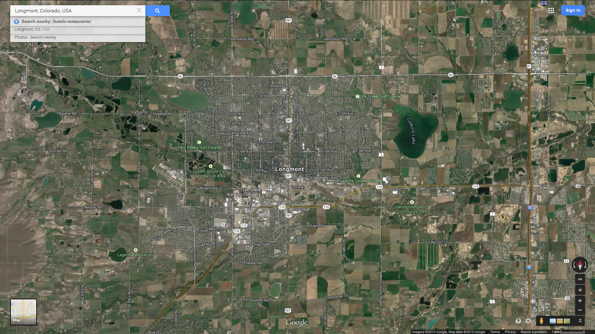 longmont karte colorado us satellit
