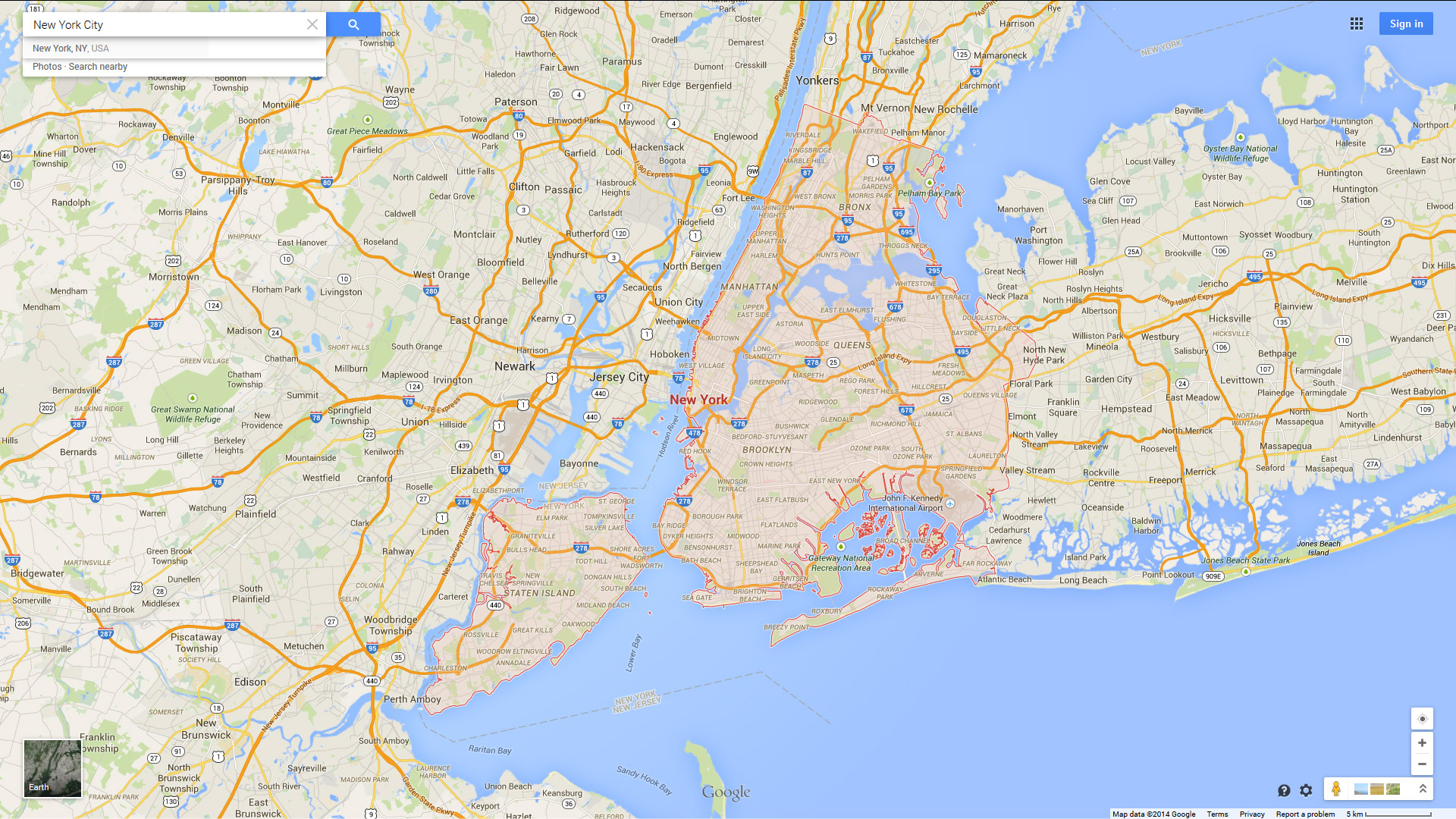 new york stadt karte new york us