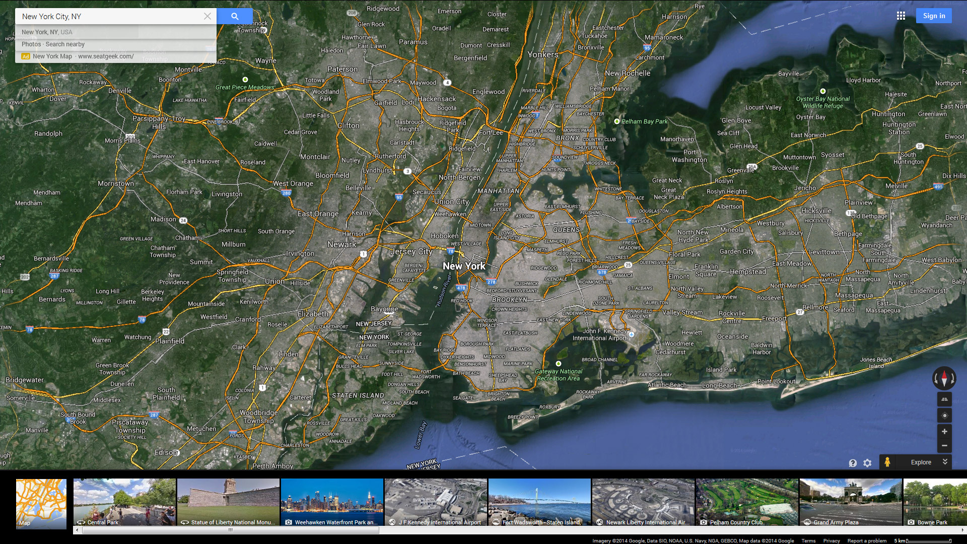 new york stadt karte new york us satellit