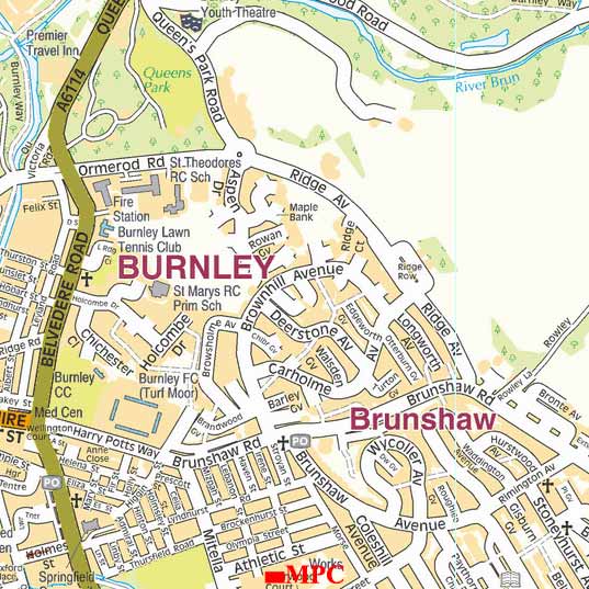 Burnley karte
