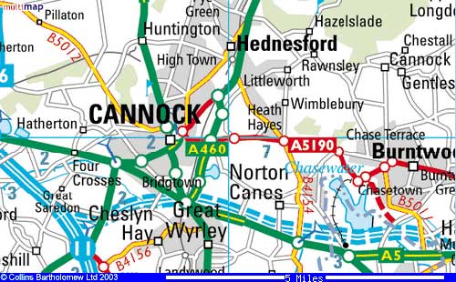 karte von Cannock