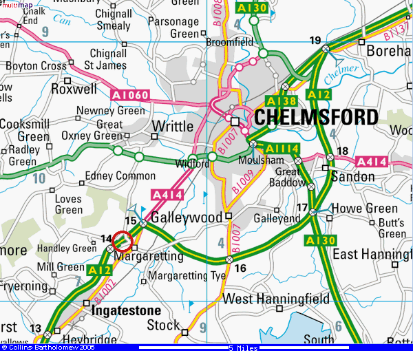 Chelmsford karte