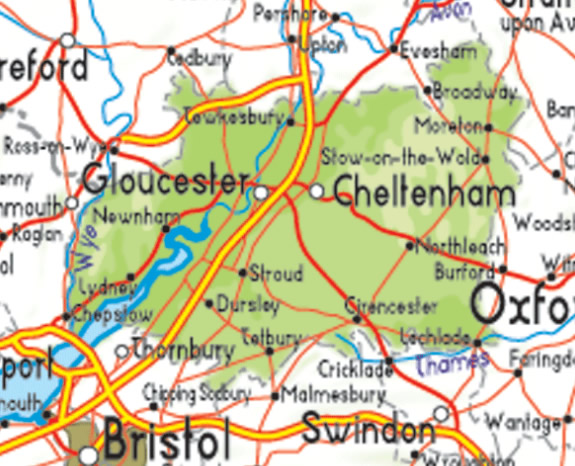 Cheltenham karte uk