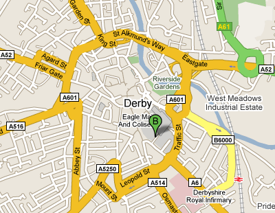 locate karte von Derby