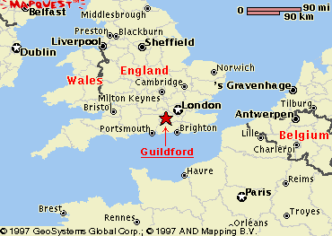 Guildford karte uk