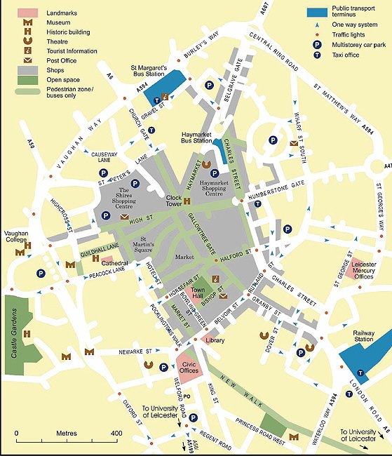 Leicester Street karte